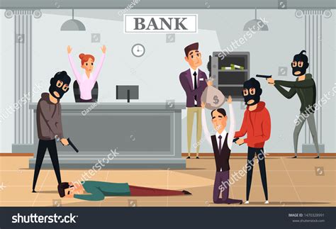 bank heist cartoon.